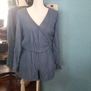 LOFT CHAMBRAY ROMPER